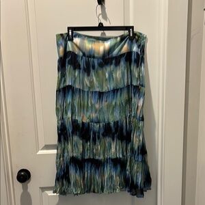 Multicolor Pleated Women's Skirt